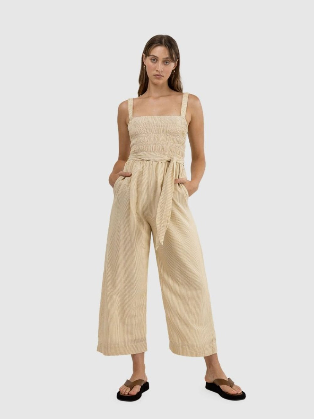 Rhythm wide-leg striped jumpsuit- Small